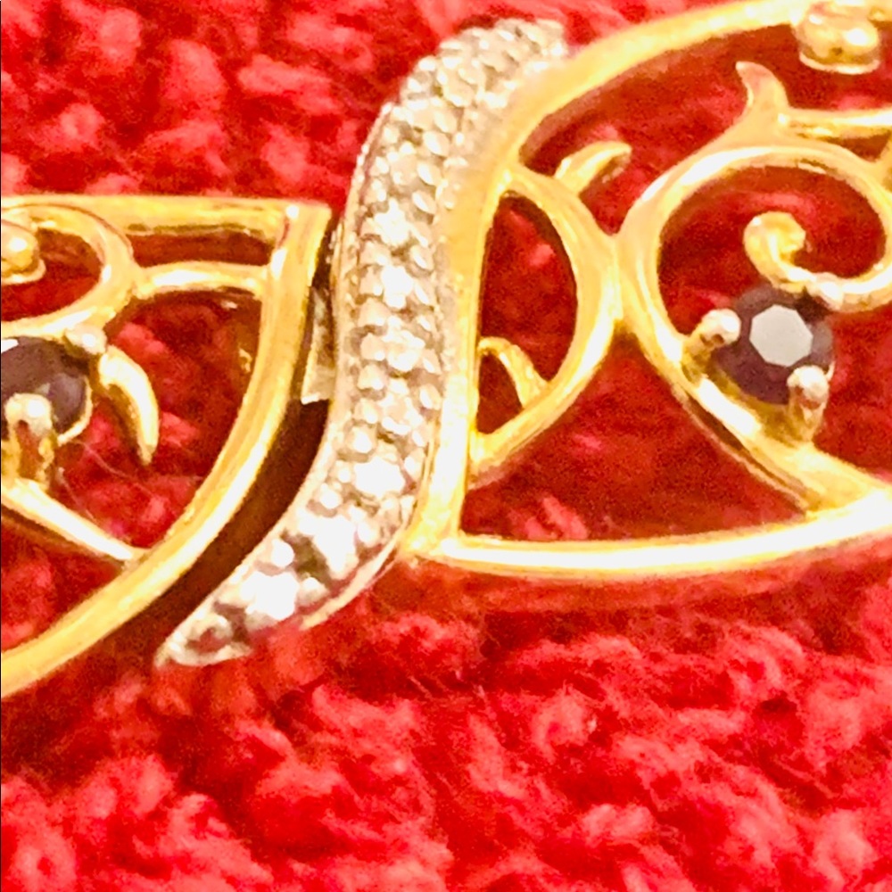 Natural Blue Sapphire, Diamond, 14K Gold Necklace